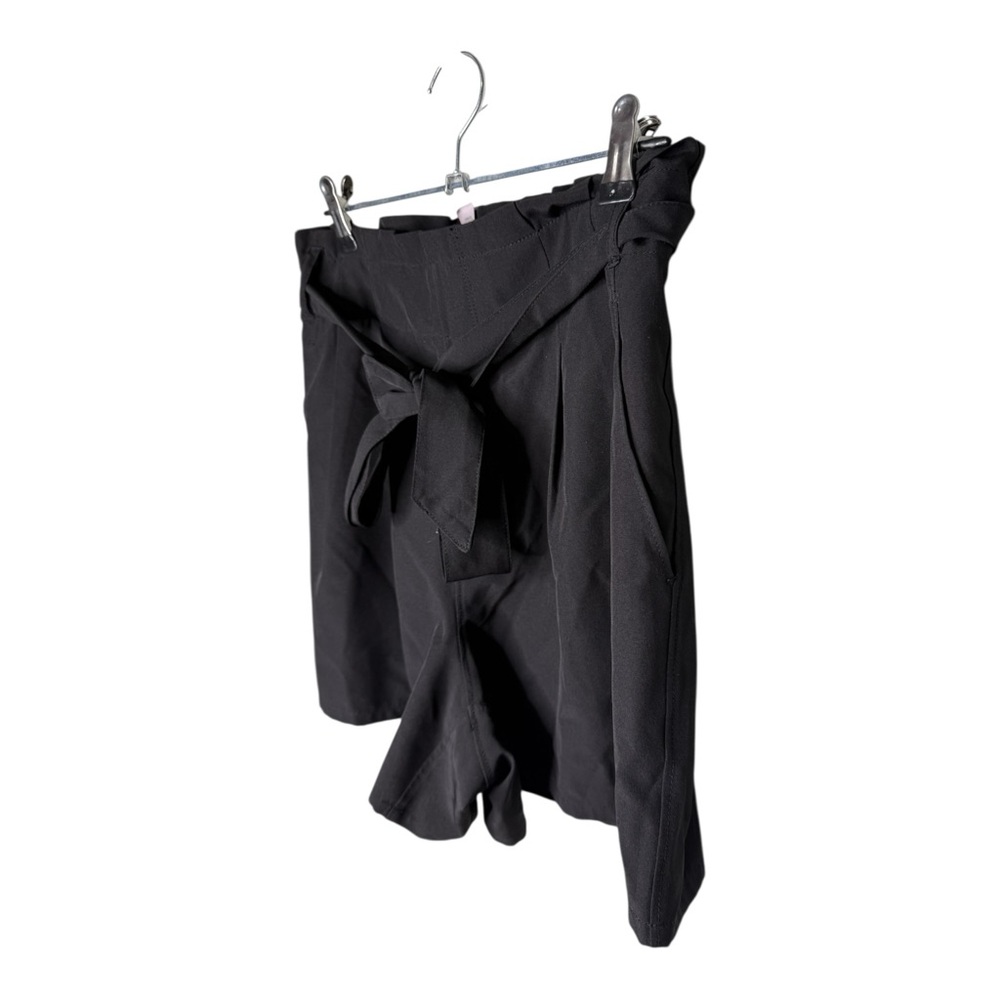 RBX Black Paperbag Waist Tie Front Shorts Size Medium - Picture 2 of 5